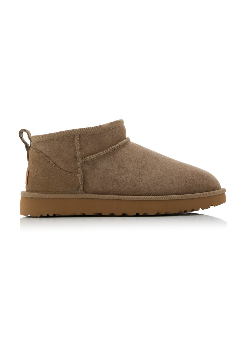 UGG - Classic Ultra Mini Shearling Boots - Olive - US 11 - Moda Operandi