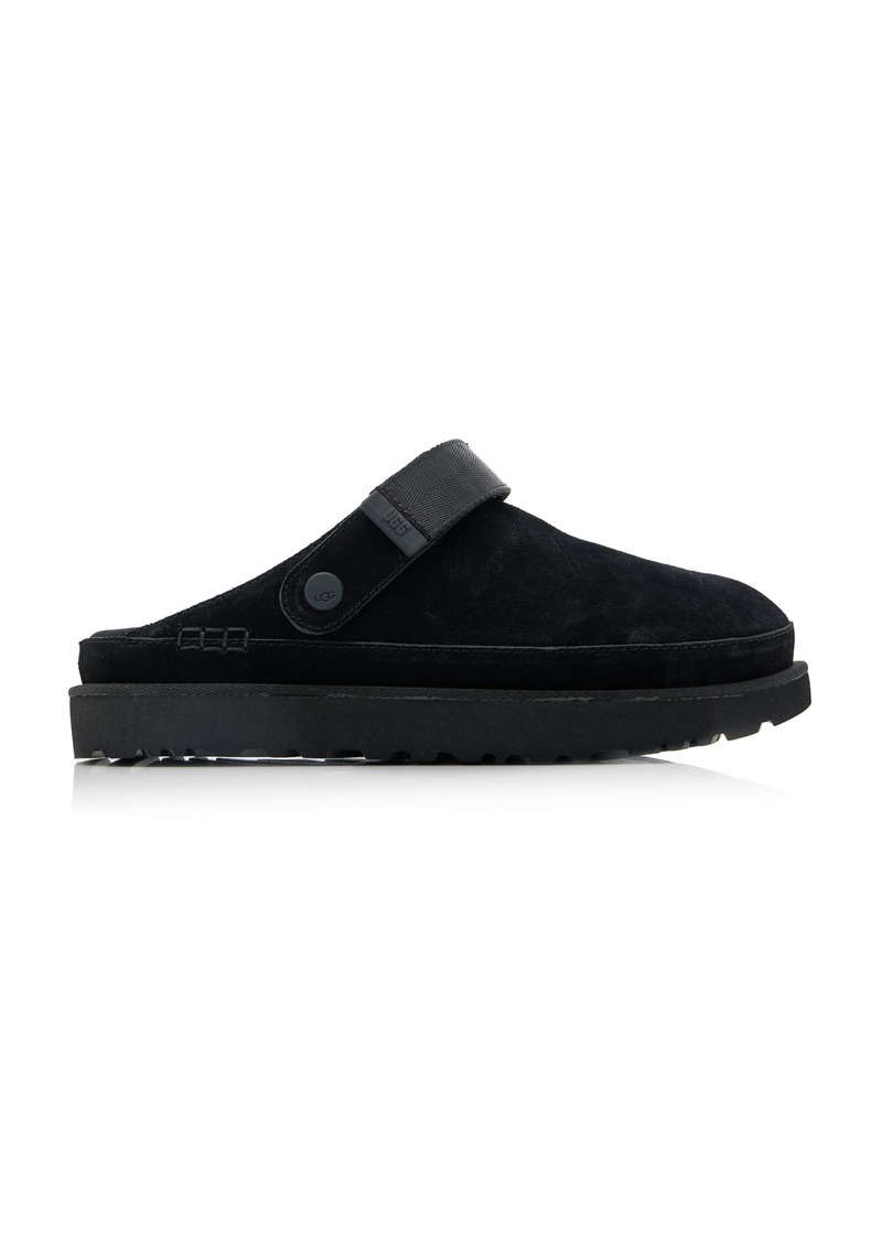 UGG - Goldenstar Suede Clogs - Black - US 11 - Moda Operandi