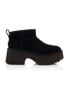 UGG - New Heights Shearling Platform Classic Ultra Mini Boots - Black - US 8 - Moda Operandi