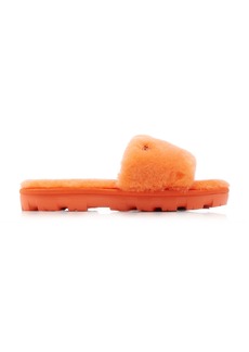 UGG - Women's Cozette Sheepskin Slide Sandals - Orange - Moda Operandi