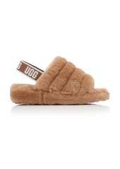 UGG - Women's Fluff Yeah Sheepskin Slide Sandals - Brown - Moda Operandi
