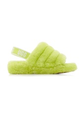 UGG - Women's Fluff Yeah Sheepskin Slide Sandals - Green - Moda Operandi