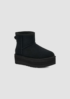 UGG Classic Mini Platform 1134991 Women's Black Suede Comfort Boots Size 6 CAT64