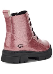 Ugg Kids Ashton Lace-Up Glitter Lug Booties - Glitter Pink
