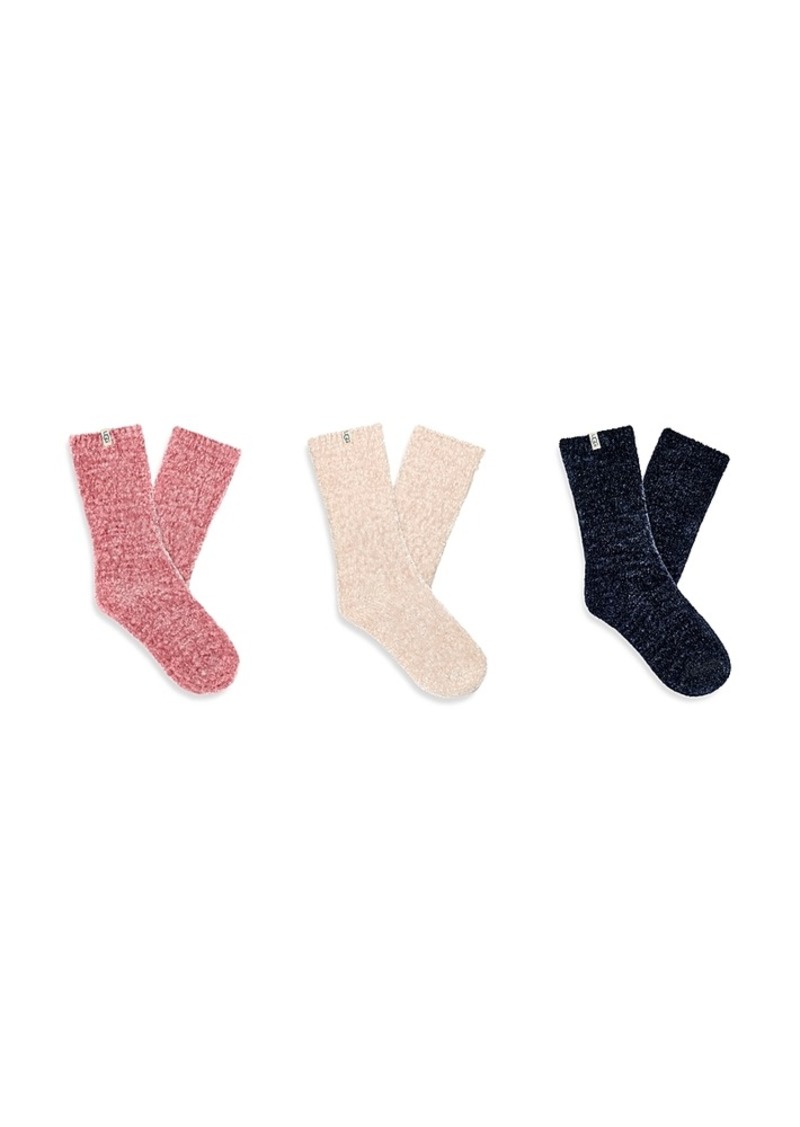 Ugg Leda Sparkle Cozy Crew Socks, Pack of 3