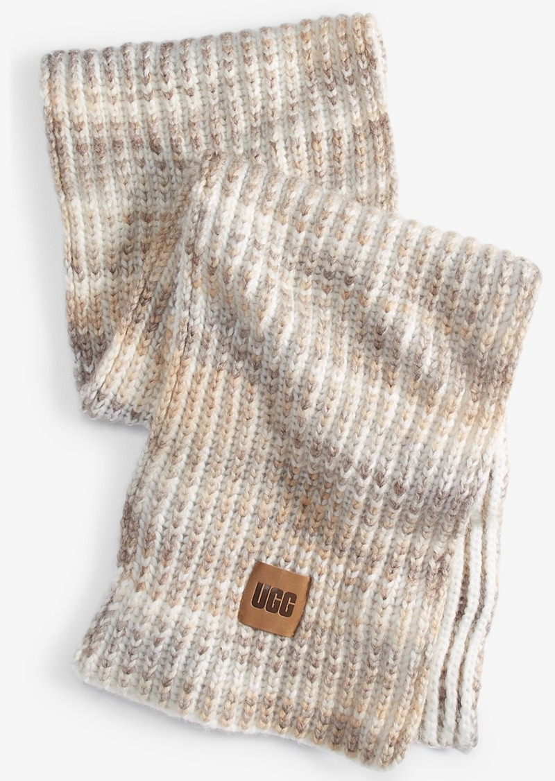 Ugg Logo Patch Chunky Space-Dyed Knit Scarf - Nimbus Multi