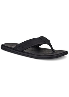 Ugg Men's Seaside Leather Lightweight Flip-Flop Sandal - Black