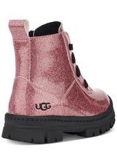 Ugg Toddler Ashton Lace-Up Glitter Lug Booties - Glitter Pink