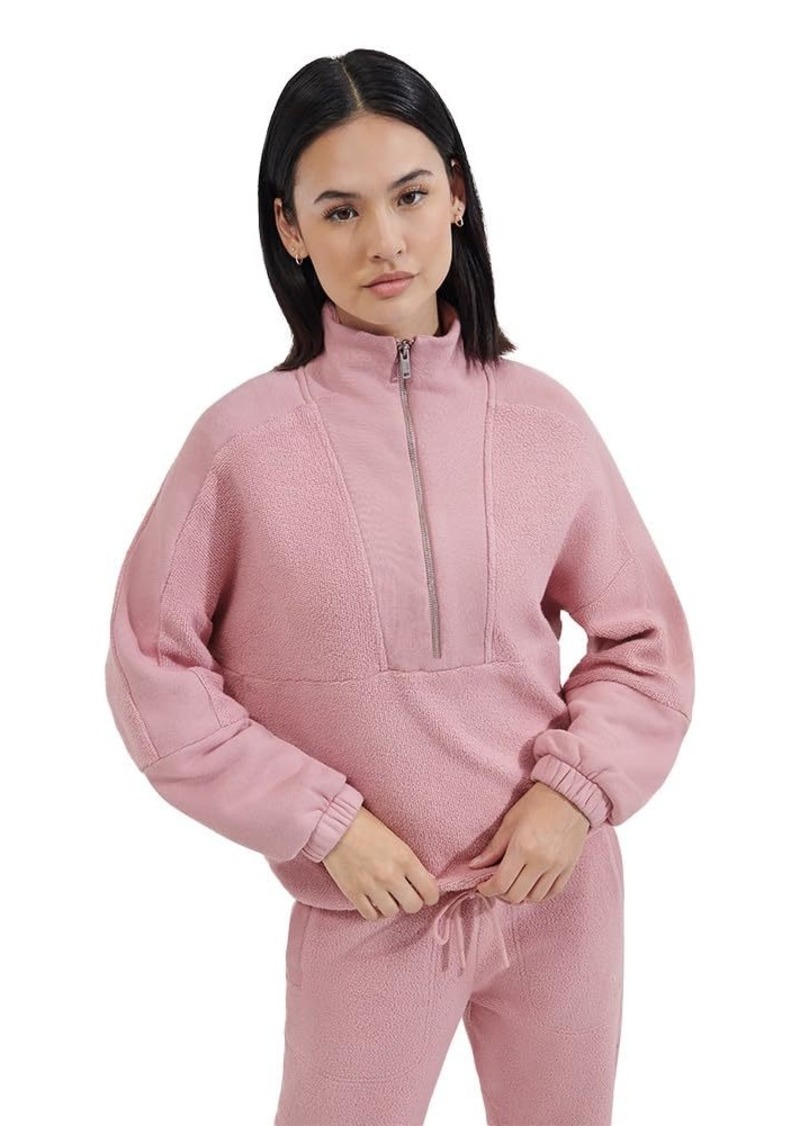 UGG Women's Elana Mixed Half Zip Sweater  XL