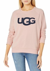 UGG Women's Fuzzy Logo Crewneck Sweatshirt  M