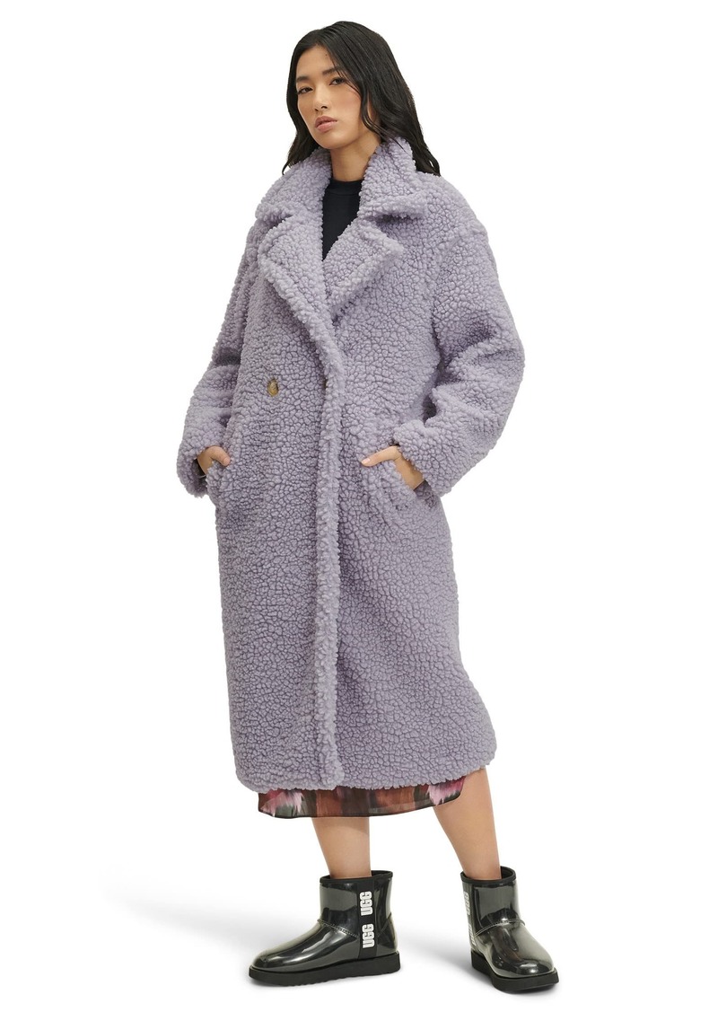 UGG Women's Gertrude Long Teddy Coat
