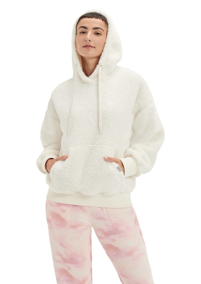 UGG Women's Loyra Sherpa Hoodie Sweatshirt  L