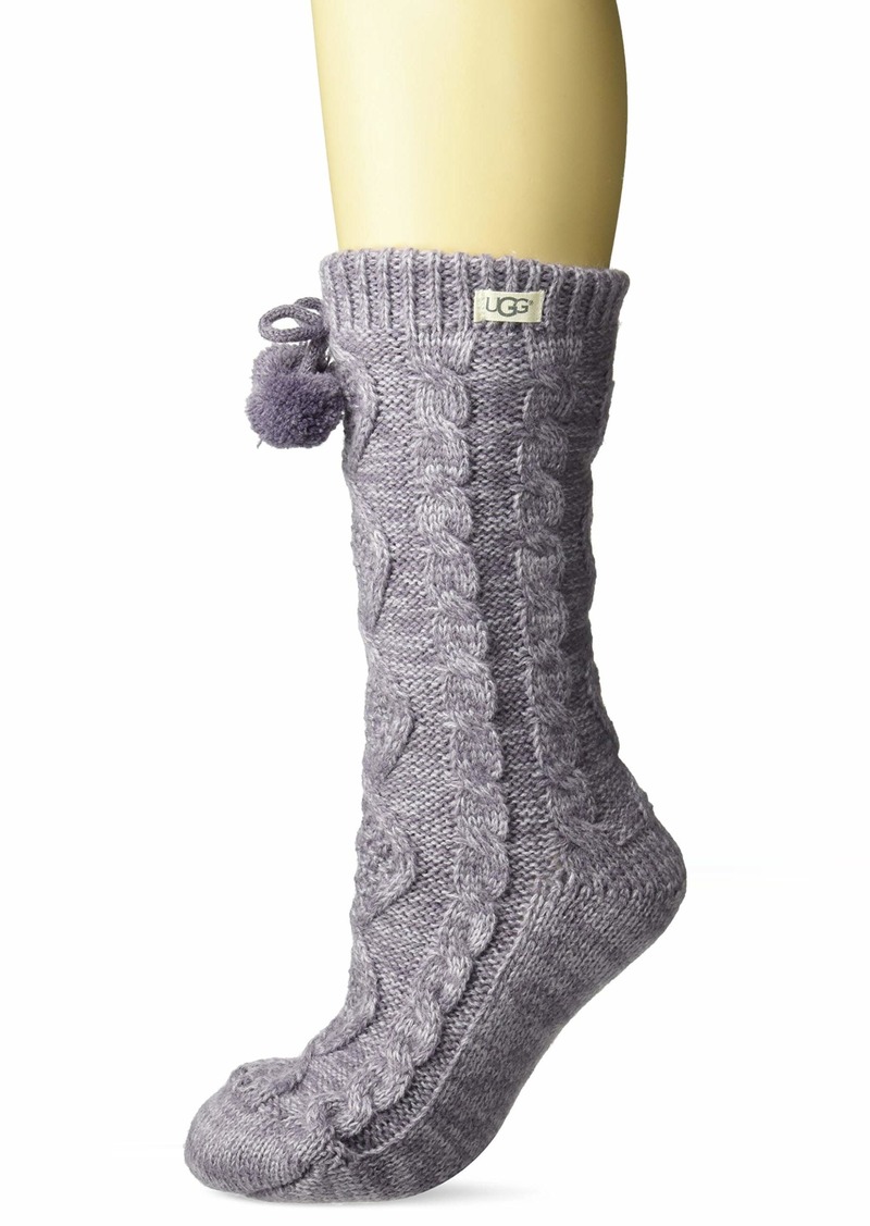 UGG Women's Pom Pom Fleece Lined Crew Sock