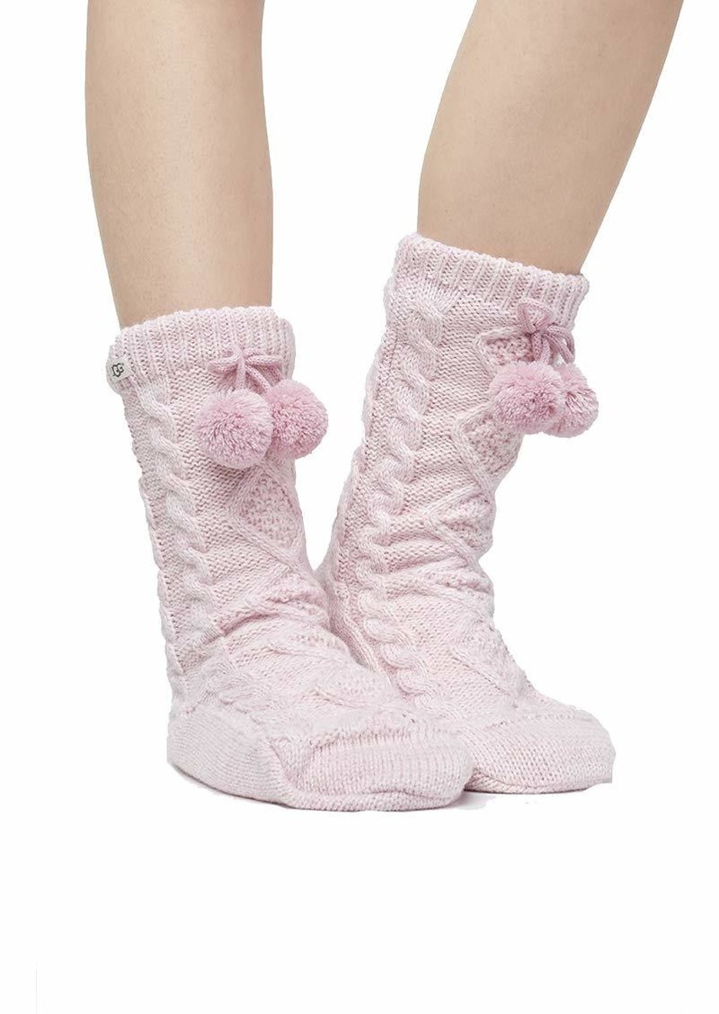 UGG Women's Pom Pom Fleece Lined Crew Sock