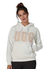 UGG Women's Rey Uggfluff Logo Hoodie Sweater Nimbus Sand XL