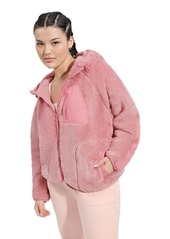 UGG Women's Ruthie Uggfluff Zip Hoodie Coat Horizon Pink Pink Coral M