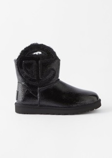 Ugg X Telfar - Logo-cutout Leather Ankle Boots - Womens - Black