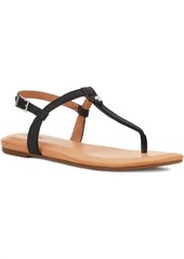 UGG Women's Madeena Sandal In Black Leather