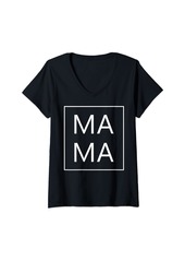 UGG Womens MAMA TShirt Design Mother's Day New Mom Gift Matching Family V-Neck T-Shirt