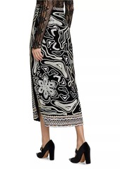 Ulla Johnson Adara Velvet Embroidered Midi-Skirt