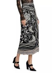 Ulla Johnson Adara Velvet Embroidered Midi-Skirt