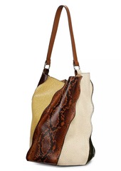 Ulla Johnson Adria Pleated Wave Leather Bucket Bag