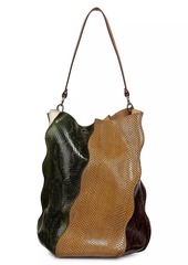 Ulla Johnson Adria Pleated Wave Leather Bucket Bag