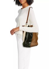 Ulla Johnson Adria Pleated Wave Leather Bucket Bag