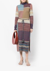 Ulla Johnson Almira patchwork-print knitted dress