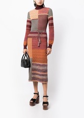 Ulla Johnson Almira patchwork-print knitted dress