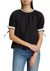 Ulla Johnson Amara Embroidered Cotton Top