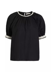 Ulla Johnson Amara Embroidered Cotton Top