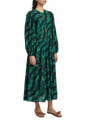 Ulla Johnson Amina Geometric Cotton-Blend Midi-Dress