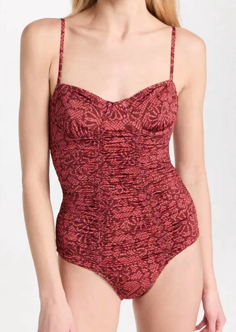 Ulla Johnson Bahia Maillot One Piece In Gladiola Red