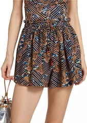 Ulla Johnson Bijou Printed Cotton-Blend Cover-Up Shorts