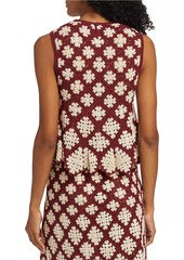 Ulla Johnson Boden Geometric Crochet Peplum Top