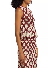 Ulla Johnson Boden Geometric Crochet Peplum Top