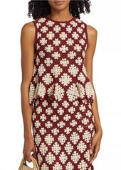 Ulla Johnson Boden Geometric Crochet Peplum Top