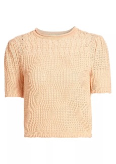 Ulla Johnson Capri Knit Cotton Short-Sleeve Top