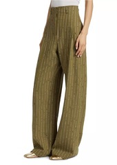 Ulla Johnson Carine Pinstripe Wool-Blend Pants