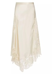 Ulla Johnson Cressida Silk Lace-Paneled Midi-Skirt