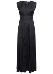 Ulla Johnson Delia Pleated Satin Long Gown