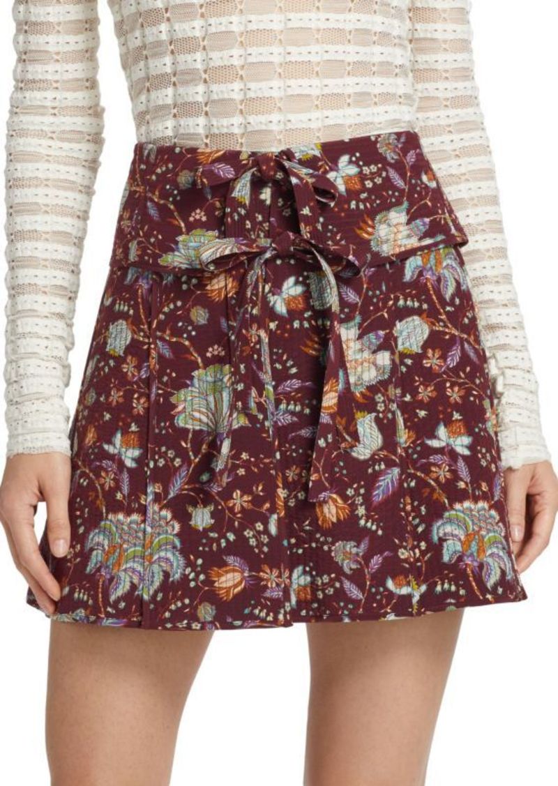 Ulla Johnson Dimi Floral Silk Mini Skirt