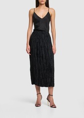 Ulla Johnson Dioni Pleated Tech Midi Skirt