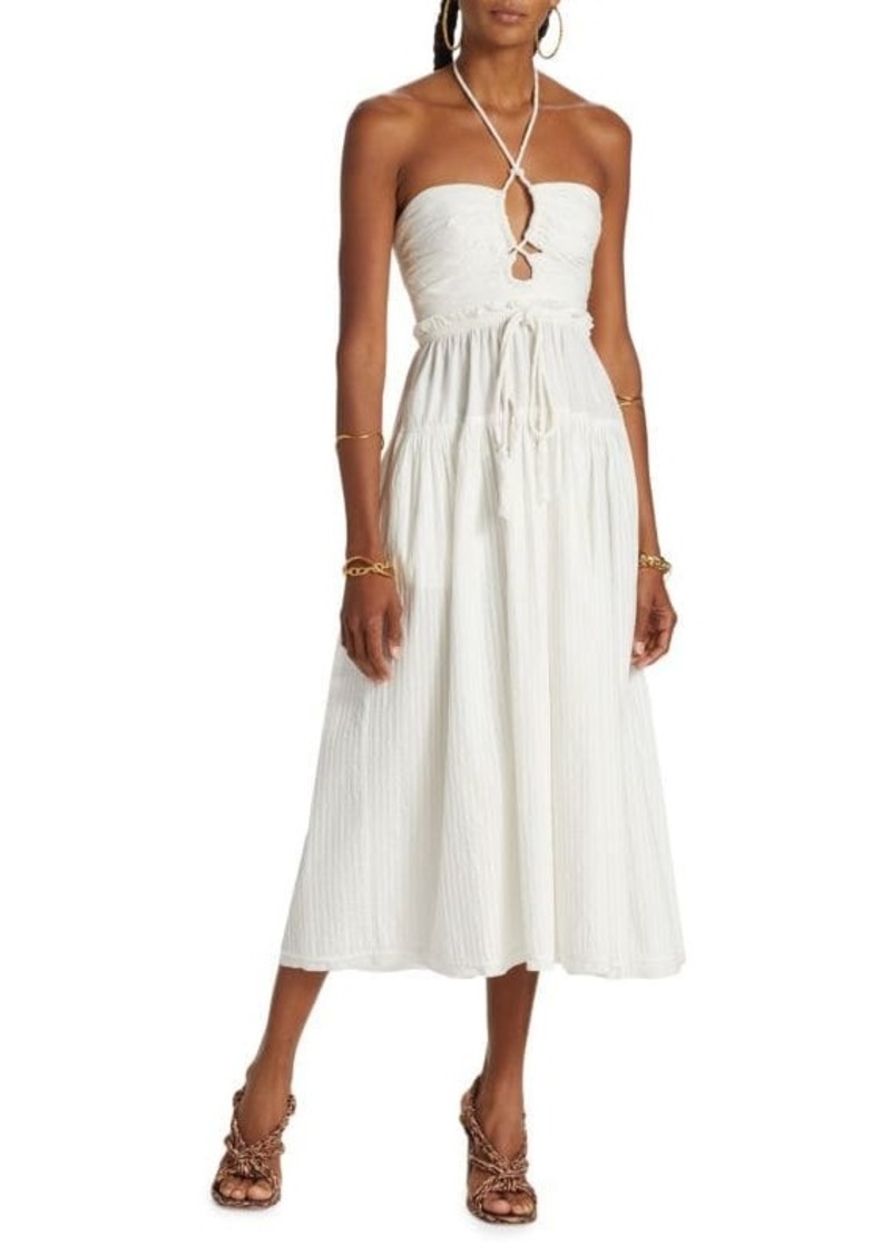 Ulla Johnson Emmaline Sleeveless Drawstring Midi Dress