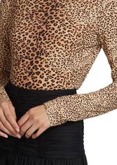 Ulla Johnson Eve Top In Snow Leopard