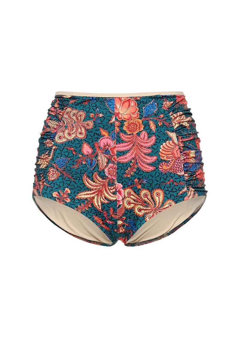 Ulla Johnson Finn Printed Stretch Tech Bikini Bottoms