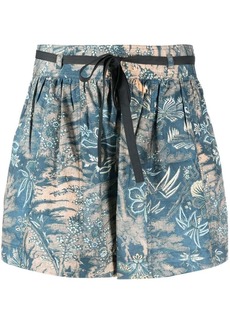 Ulla Johnson floral print belted shorts