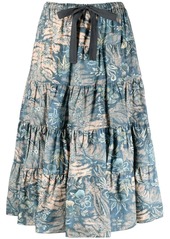 Ulla Johnson floral print drawstring waist skirt