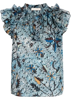 Ulla Johnson floral-print short-sleeve blouse